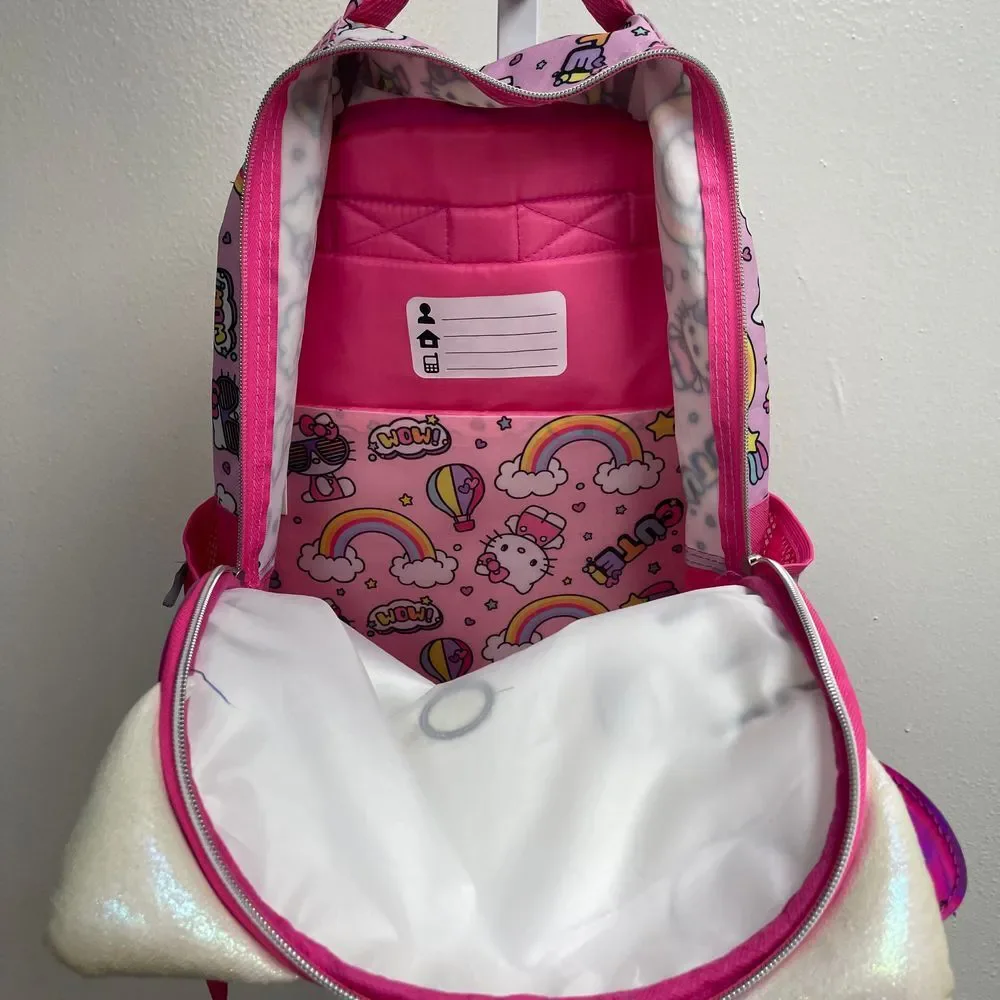 Hello Kitty Rainbow‎ Sequin Backpack Holographic Iridescent School Bag